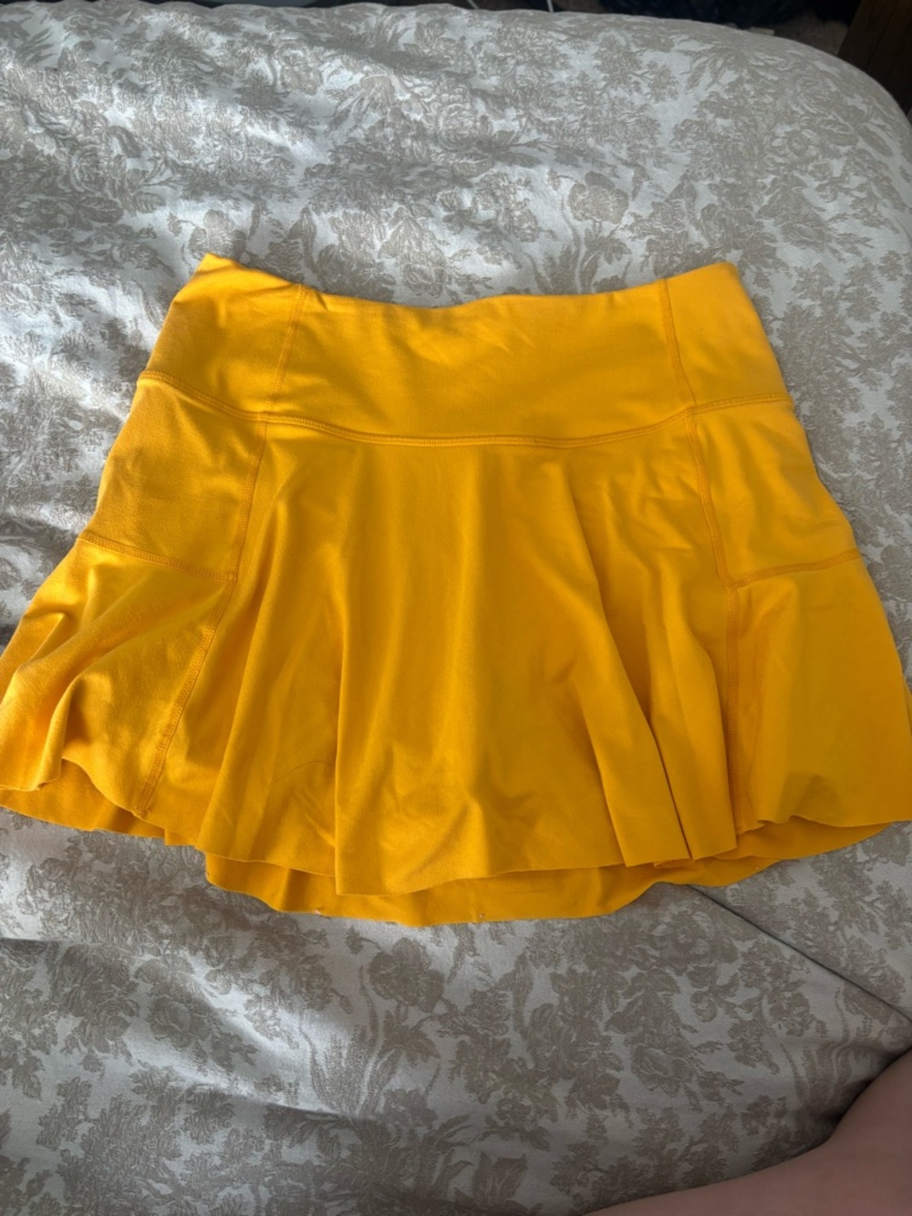 FP Movement by Free People mustard Yellow Pleated Athletic Skort